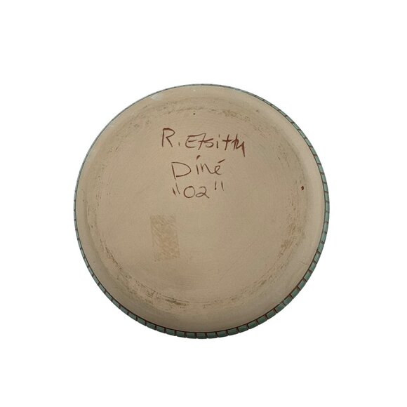 Navajo Handcrafted Signed Vase Southwest Native American Pottery 8" - Picture 4 of 7